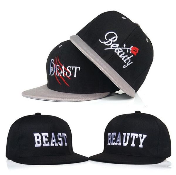 4 modèles printemps été casquette de baseball beauté bête hiphop casquette snapback casquettes réglable plat le long chapeau de soleil amant chapeau casquette