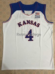 #4 Devonte Graham Kansas Jayhawks KU Throwback College Basketball Jersey Borduursteken Pas elke maat en naam aan