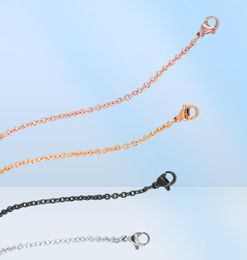 4 chaînes de collier pendentif différentes couleurs SilvergoldRose Goldblack Colliers Link Chain pour les femmes Man8498614