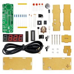 Kit d'horloge numérique rechargeable à 4 chiffres Kit d'horloge numérique SMD SMT Projets de soudage d'alarme à léger contrôle pour l'électronique d'apprentissage DIY