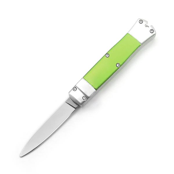 4 Enchanté You Outdoor Hunting Survival Automatic Couteau automatique 440 Mirror Blade Handle Alumina Two-Col