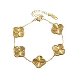4 Trébol de cuatro hojas Conjuntos de joyería de diseño de lujo Concha de diamante Moda Mujer Pulsera Pendientes Collar Día de San Valentín Regalo de cumpleañosQ8