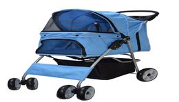 4 vierwielig huisdier kinderwagen kathond opvouwbare drager wandelen cart1244037