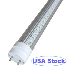 Tubo de luz LED de 4 pies, 72 W, 2 pines, base G13, blanco frío, 6000 K, cubierta transparente, requiere derivación de lastre T8, alimentación de doble extremo, 48 pulgadas, T8, 72 W, tubo fluorescente de repuesto usalight