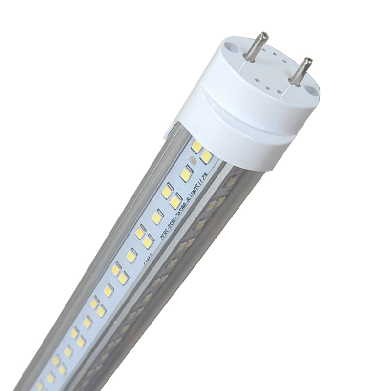 Tube lumineux LED de 1,2 m 72 W 2 broches G13 Base Blanc froid 6000 K, couvercle transparent T8 Ballast Bypass requis, alimentation double extrémité, remplacement du tube fluorescent T8 72 W de 48 pouces oemled