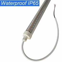 4 ft LED Tri-proof lineaire armatuur IP65 V-vormige ingebouwde T8 LED-buislichten Outdoor Waterdicht Dampbestendig Licht voor koel opbergmagazijn Car Wash Crestech