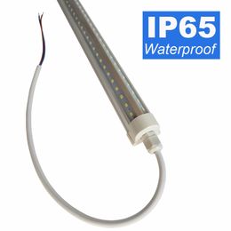 4 ft LED Tri-proof lineaire armatuur IP65 V-vormige ingebouwde T8 LED-buislichten Outdoor Waterdichte dampbestendige licht voor koel opberg magazijn Car Wash Crestech888