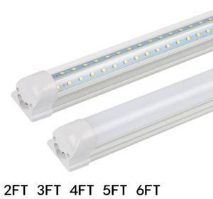 Tube lumineux Led T8 de 4 pieds, support intégré en forme de V, 28W, 3000LM, AC 85265V, 120cm, FEDEX UPS4154550