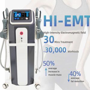 Máquina de Estimulador muscular eléctrico ems emslim de 4 mangos hiemt contorno de grasa rf rejuvenecimiento de la piel tesla máquinas para esculpir el cuerpo