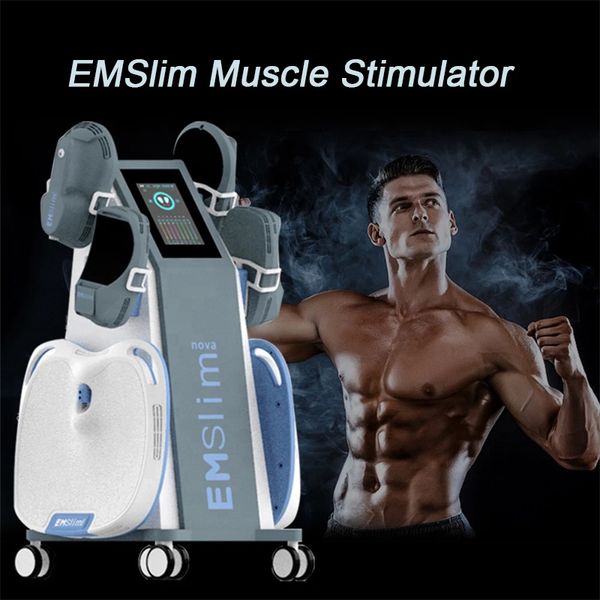 Masseur à 4 poignées Emslim Machine amincissante EMS RF Radiofréquence Body Sculpting Stimulation musculaire Fat Burning Shaping Sculpt Beauty Equipment