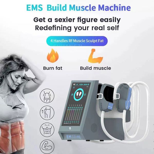 4 manijas EMSlim estimulación muscular electromagnética para adelgazar quema de grasa desarrollar máquina muscular levantamiento de glúteos fitness equipo para perder peso en venta