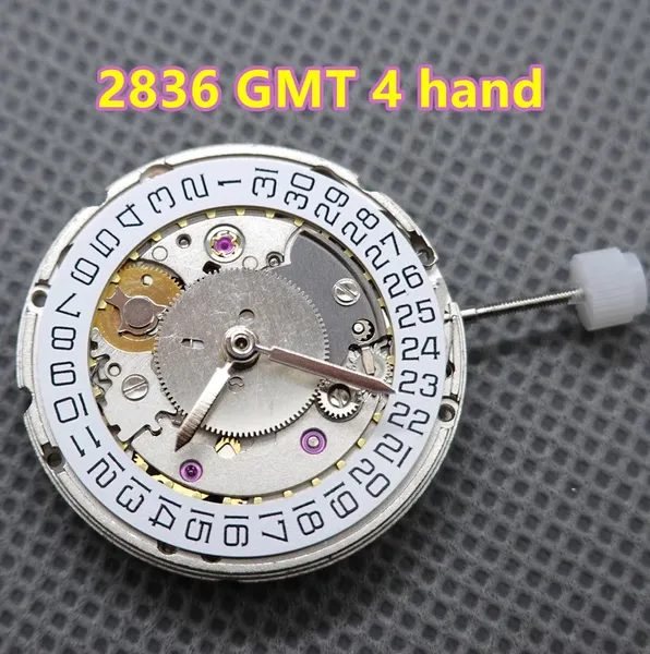 Mouvement de montre à 4 aiguilles, 25 bijoux, mécanique automatique, Date à 3 heures, 2836, pour ETA 2836 – 2, GMT