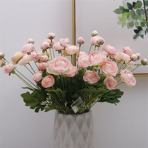 4 têtes artificielle pivoine thé Rose fleurs camélia soie fausse fleur pour bricolage maison jardin décoration de mariage