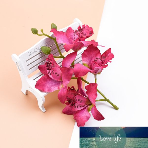 4 têtes/paquet Thai orchidée mariage fleurs décoratives couronnes Scrapbooking décoration de la maison accessoires fleurs artificielles pas cher prix usine conception experte