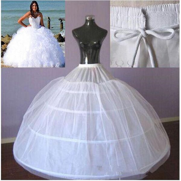 4 cerceaux robe de bal jupon pour mariée robe de mariée grande sous-robe Maxi grande taille sous-jupe haute qualité Slip305U