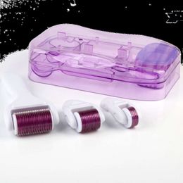 4 in 1 0,5/1,0/1,5 mm micronaald Micro-naaldtherapie Huid Titanium Derma Roller Set