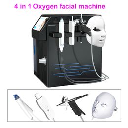 4 in 1 Auqa Water Gezichtsverzorging Machines Zuurstof Jet Spray Ultrasone Scrubber Hydro Peel Dermabrasion Diamond Peeling