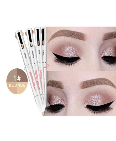 Lápiz para cejas 4 en 1 Beckisue, Cosméticos naturales de larga duración, pintura giratoria de 4 colores, tatuaje, lápiz de cejas resistente al agua 9407017