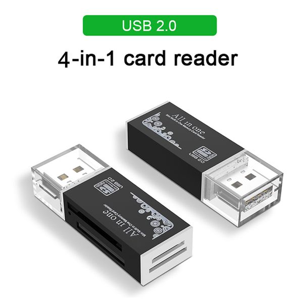 4-in-1-Kartenleser USB 2.0 SD-Adapter für Micro-SD TF M2 MMC MS PRO DUO