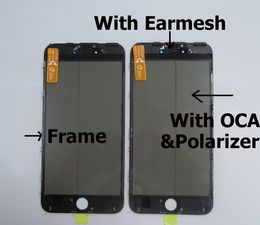 4 in 1 koudpers Pre-install frontglas met frame + OCA + polarisator voor iPhone 6G 6S 7G 7P Gebarsten LCD-scherm Vervanging