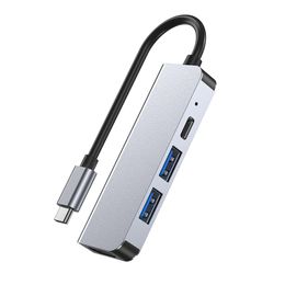 4 In 1 Docking Station USB-C Hub naar HDTV 4K USB3.0 USB2.0 PD PORT 4-PORT TYPE-C ADAPTER Portable Splitter voor Type C-computers