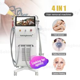 Machine d'épilation au Laser IPL 4 en 1, rajeunissement de la peau, élimination des tatouages au Laser Nd Yag, Lifting de la peau RF, équipement de traitement de poupée noire