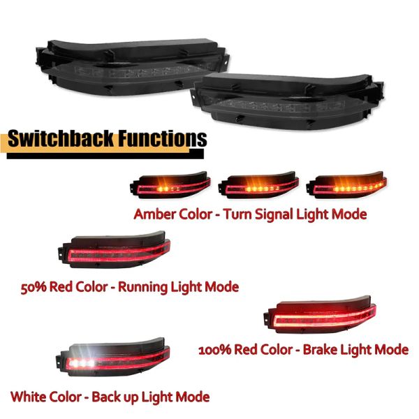 Luz de neblina trasera LED 4-en-1 luz de respaldo de respaldo de freno Luz de la señal de giro dinámico para 2003-2009 Nissan 350Z/Z33 Blanco ámbar rojo