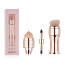 4 en 1 ensemble de pinceaux de maquillage fard à paupières yeux lèvres visage dissimulant Blush fond de teint pinceau Mini voyage pinceaux de maquillage outils cosmétiques