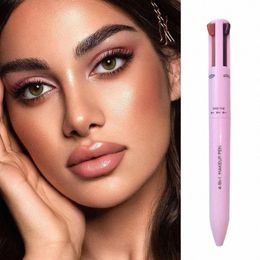 4 In 1 Make-up Pen Wenkbrauwpotlood Waterdichte Tekening Wenkbrauw Lg Blijvende Wenkbrauw Pen Transpiratie Make-up Cosmetische Tool R3RV #