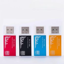 4 en 1 Micro SD Lector de tarjetas SDHC MMC USB SD Memory T-Flash M2 MS Duo USB 2.0 4 Soporte de lectores de tarjetas de memoria de tragamonedas