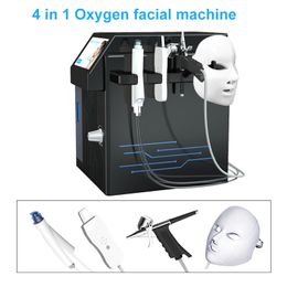 Máquina de chorro de oxígeno de microdermoabrasión 4 en 1 Hydra Dermabrasion Face Limpiador profundo Cuidado de la piel Blanqueamiento facial Equipo de spa
