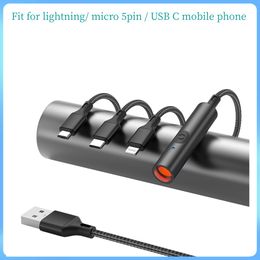 4-in-1 multi-snellaadkabel Universeel meervoudig oplaadsnoer met sigarenaansteker Type C ios micro USB-poort