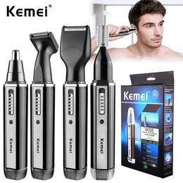 Tondeuse électrique 4 en 1 pour hommes, tondeuse Rechargeable pour le nez et les oreilles, nettoyeur de cheveux, barbe et oreilles, ensemble de toilettage 231220