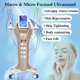 4 in 1 ultrasone stroom Lifting Skin Machine Rf verstevigende ooghuid Anti-aging Hifu 7d Hifu-cartridges Rf Machine Face Lifting Liposonic 12 CE-systeem