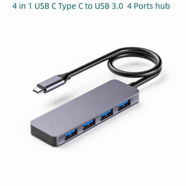 4 en 1 USB C Hub Dock tipo C a USB 3,0 adaptador divisor de 4 puertos para Macbook Pro Huawei Matebook Laptop PC