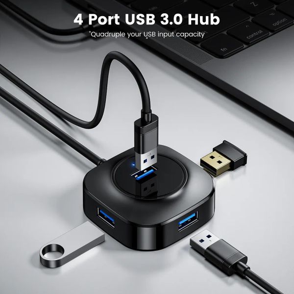 Répartiteur Usb Hub 3 0 4 en 1 3.0, extenseur multi-ports, Station d'accueil USB 2.0, adaptateur de Transmission de données pour PC portable