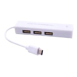 4 In 1 USB Type C Hub USB C Hub naar RJ45 Netwerkkaart LAN Ethernet -adapter 100Mbps voor Thunderbolt 3 -laptop