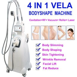 4 IN 1 Vela Cavitatie Vacuüm Roller Afslanken Machine Lichaamsvorm Cellulitis Vet Verwijdering RF Gezicht Verjonging Salon Schoonheid Massager