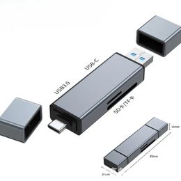 4 In 1TF -kaartlezer OTG -adapter USB3.0 Flash Drive SD TF -kaartlezer Type C naar Micro SD -adapter Mobiele telefoon Accessoires Kabels