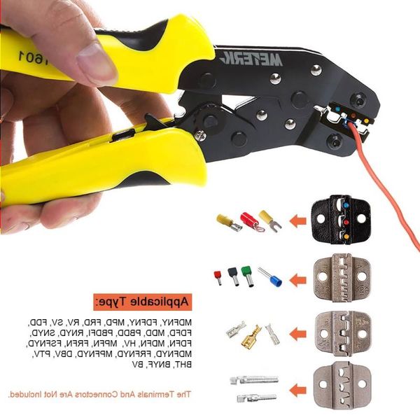 Freeshipping 4 In1 Multi gereedschap Draad Crimper Gereedschap Kit Techniek Ratchet Terminal Krimptang Draad Crimper Draad Stripper S2 Schroef Krcn