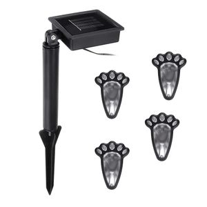 4 In1 Solar Powered LED Dog Paw Print Lights Garden Outdoor Lawn Yard Path Lamp - Kleurrijk