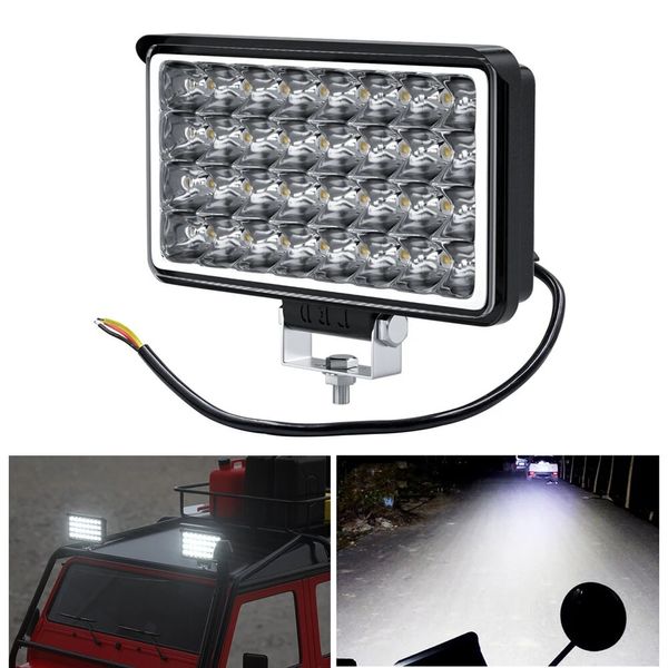 4 pouces 32W haute luminosité LED lampe de travail phare de voiture lumière supérieure projecteur étanche lampe de pare-chocs avant pour 12-80V voiture motos véhicules tout-terrain
