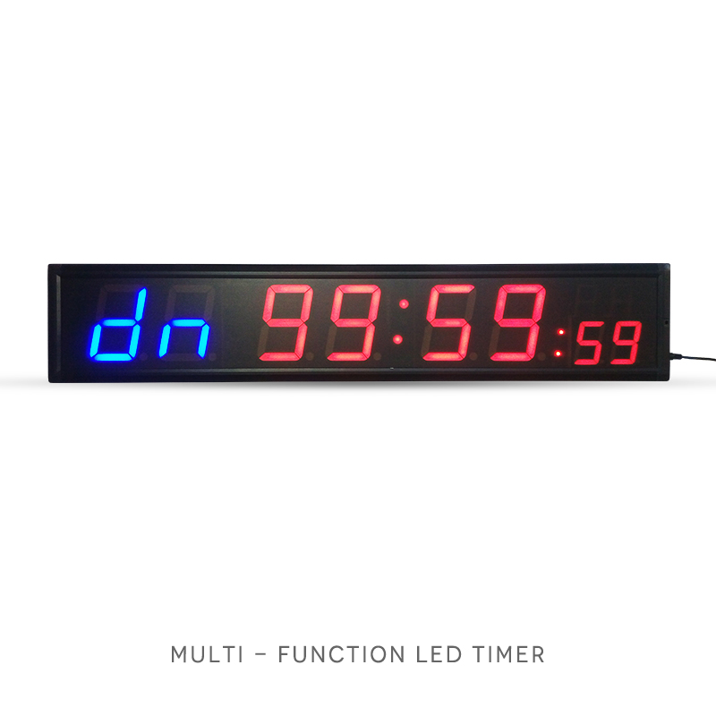 4-tums 8-siffrig stor multifunktionell elektronisk klockintervall LED Gym väggklocka Timer Sportträning Digital LED-stoppur Remote Control Timer