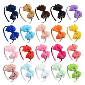 4 inch baby meisjes haar sticks lint boog haarbanden prinses boutique grosgrain haaraccessoires meisje plastic sluiting dubbele bogen