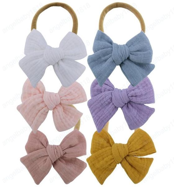 4 pouces pour bébés filles nouveau-né les accessoires de cheveux de bande mignon en bande de cheveux élastique doux turban pour tout-petit des fournitures de fête de secours