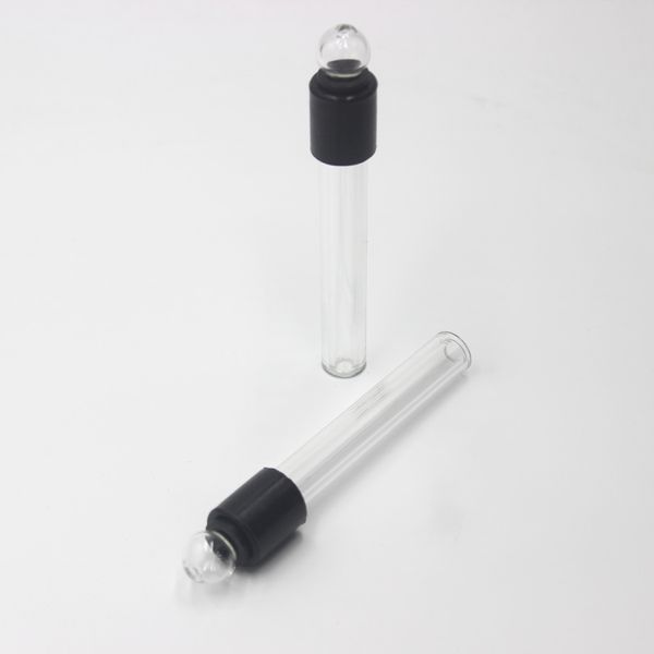 4 pouces Verre Blunt Scientifique Pipe À Main En Verre Mini Narguilés pour Fumer Réutilisable Steamroller Bongs