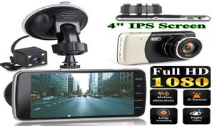 4 pouces écran LCD Dash Cam double objectif HD 1080P caméra voiture DVR véhicule enregistreur vidéo GSensor moniteur de stationnement soutien 32G TF carte4158577