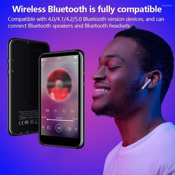 Pantalla táctil de 4 pulgadas Compatible con Bluetooth Portable 5.0 MP5 Lector de libros RETORES RECARGABLES RECUMANDES DE CUMPLEATRUTY 16G