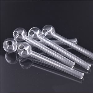 4 pouces d'épaisseur Pyrex verre brûleur à mazout tuyau clair fumer pipe à eau épais pyrex verre fumer tuyaux clair Tube verre tuyau grand en stock