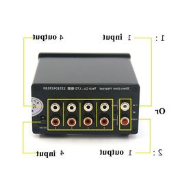 Freeshipping 4 entrées 1 sortie / 1 entrée 4 sorties commutateur de signal audio bidirectionnel sélecteur de répartiteur avec RCA AC100V-240V l1-002 Gjddu